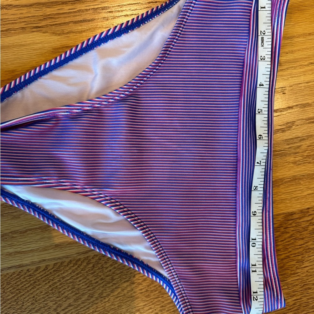 Cupshe NWT Vibrant Striped Bikini Set in Blue and Pink - Picture 6 of 7